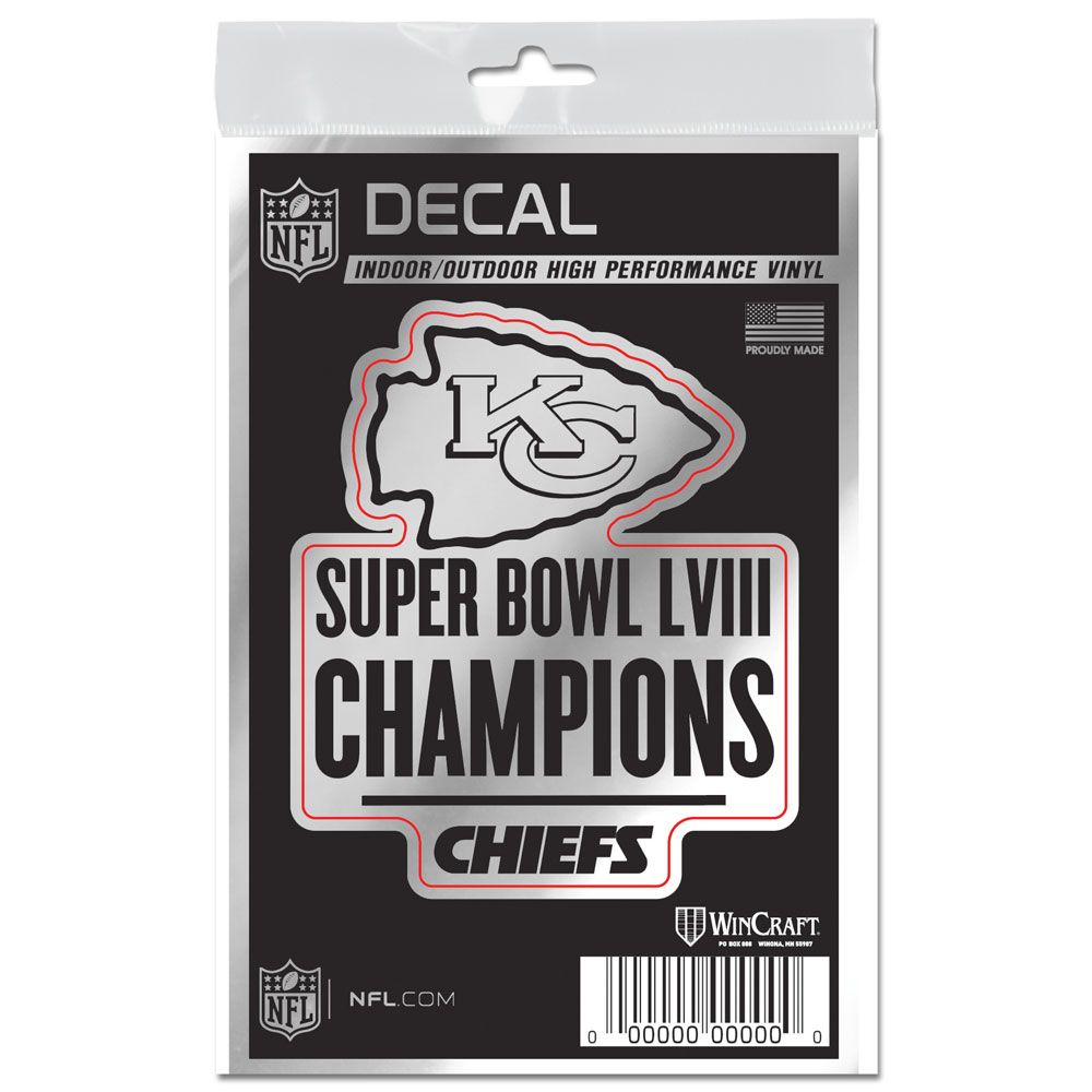 Kansas City Chiefs 3" x 5" Metallic Decal