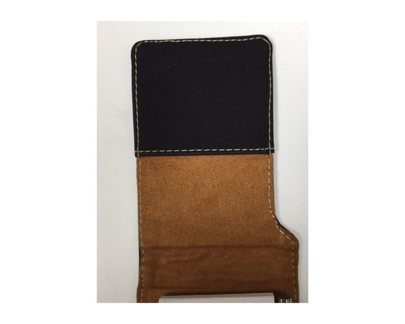 Personalized Note Pad Brushed Soft Black Leather Pen Business Card Pocket