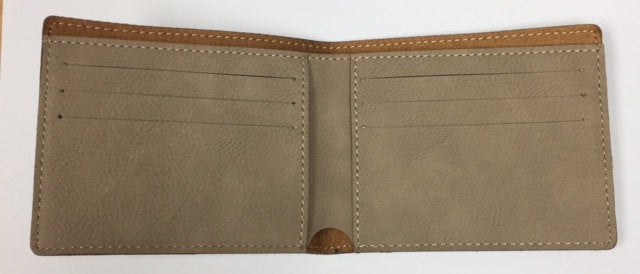 Personalized Mens Wallet, Brown Bi-fold Wallet, Monogrammed Wallet, Fathers Day Gift, Monogrammed Dad Gift, Groomsman Gift