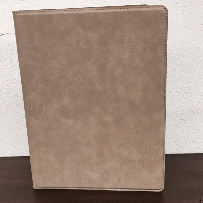 Junior Personalized Portfolio Light or Dark Brown Leatherette Engraved Free Padfolio Personalized