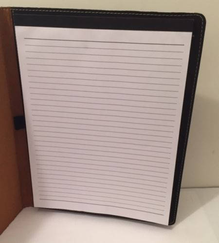 Personalized Leather Portfolio with Notepad, Personalized Business Gift, 7" x 9" Customized Leatherette Portfolio, Custom Engraved