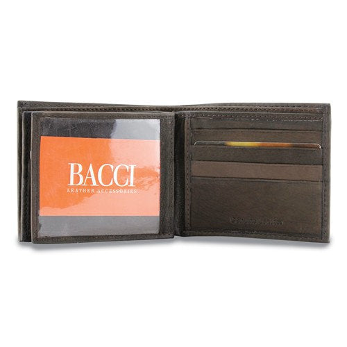 Mens Leather Wallet Personalized, Mens Bifold Wallet, Engraved Leather Wallet, Brown Leather Billfold