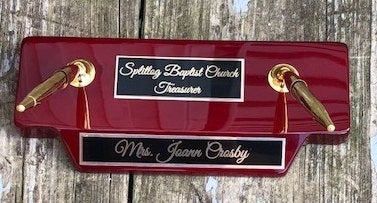 Personalized Desk Pen Stand 2 Pens Wood With Piano Finish Custom Engraved Gift Piano Finish Graduation