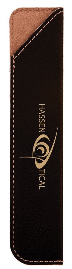 Deluxe Personalized Letter Opener, Engraved Wood and Brass Letter Opener, Personalized Leather Sleeve,