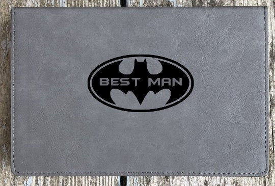 Bat Flask Set, Personalized Super Hero Collectible, Gift For Him, Personalized Flask Set