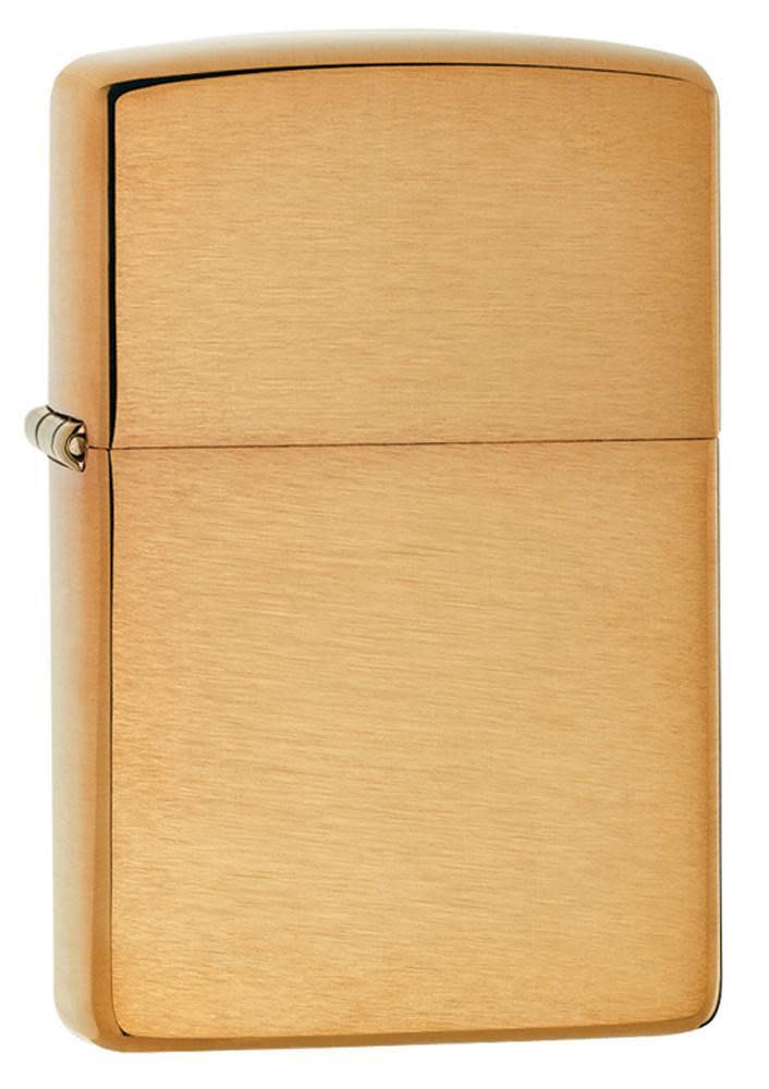 Personalized Zippo Lighter Brushed Brass Hand Engraved Custom