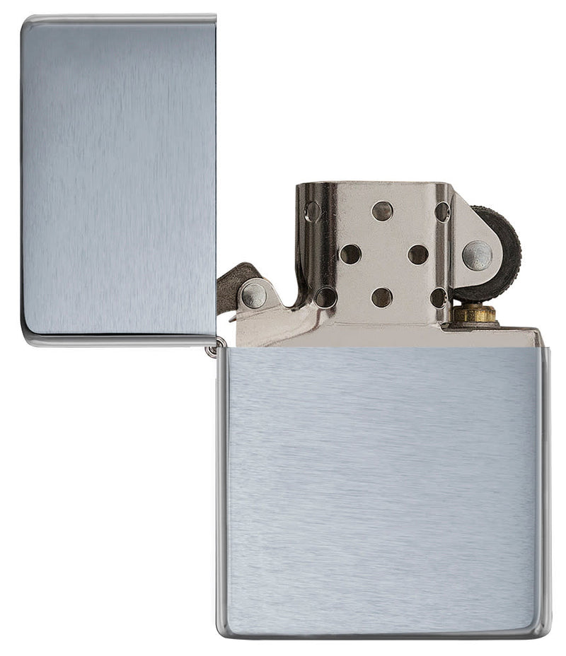 Personalized Zippo Lighter Brushed Chrome Hand Engraved Custom