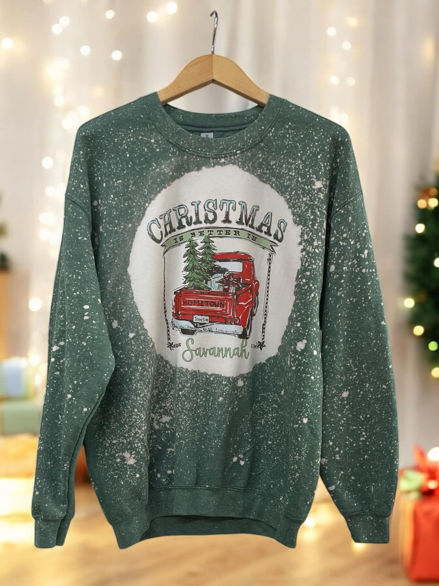 Bleached Christmas Hometown Crewneck