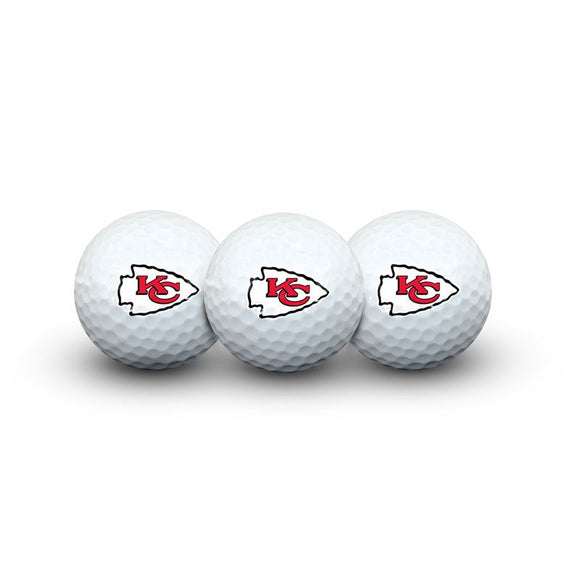 Kansas City Chiefs Pack of 3 Golf Balls