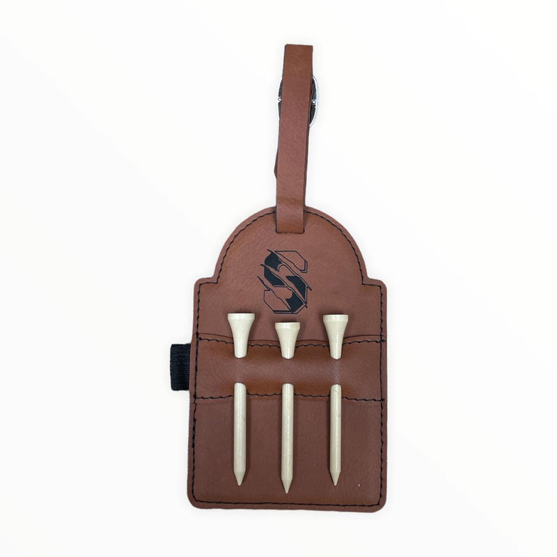 Savage Leatherette Golf Bag Tag With Tees