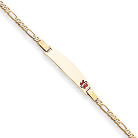 Medic ID Alert Bracelet - Ladies 14K Gold