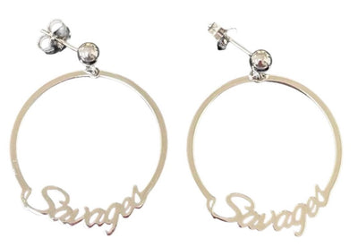 Savage Sterling Silver Circle Earrings
