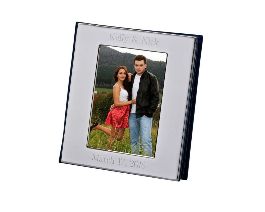 Engraved Silver Photo Frame Album - Personalized Free