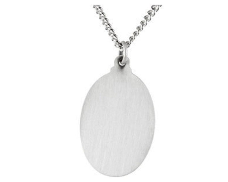 St. Christopher Medal Sterling Silver Patron Saint Personalized Necklace Engraved Free