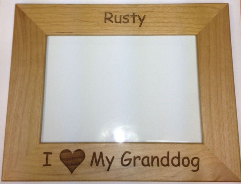 I Love My Granddog 4" x 6" Picture Frame Personalized Photo (Engraved As You Like)