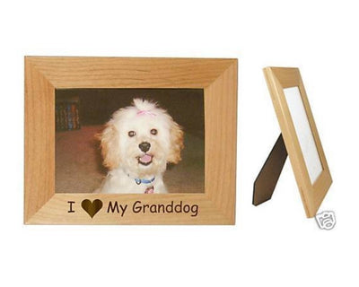 I Love My Granddog 5" x 7" Picture Frame Personalized Photo (Engraved As You Like)