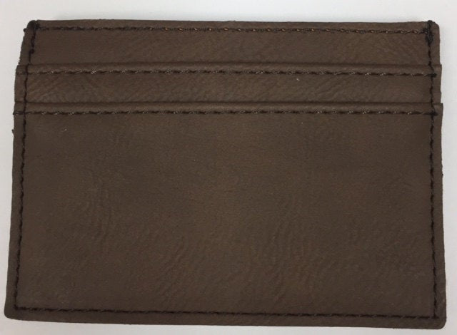 7 Personalized Leather Money Clip & Card Cases Brown Groomsman Best Man Gift