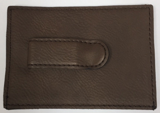 Personalized Money Clip, Credit Card Case, Engraved Money Clip, Brown Leather Money Clip, Personalized Groomsman Gift, Best ManBest Man Gift