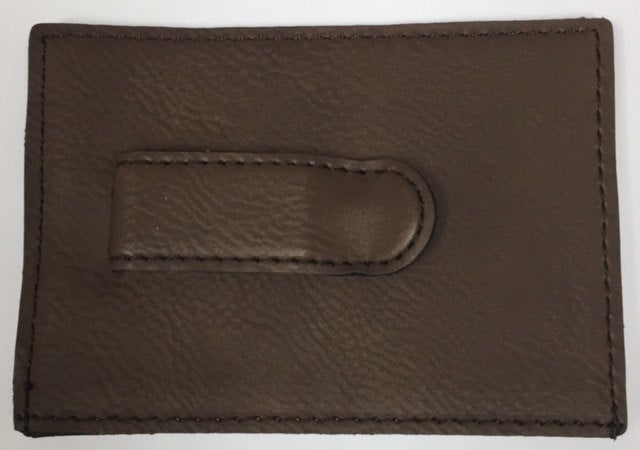 7 Personalized Leather Money Clip & Card Cases Brown Groomsman Best Man Gift