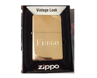 Personalized Zippo Lighter Vintage Brass Hand Engraved Custom