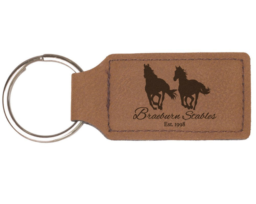 Personalized Leatherette KeyTag Rectangle Bridesmaid Maid of Honor Groomsman Best Man