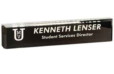 Personalized Desk Name Bar Black Acrylic Name Plate
