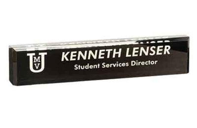 Personalized Desk Name Bar Black Acrylic Name Plate