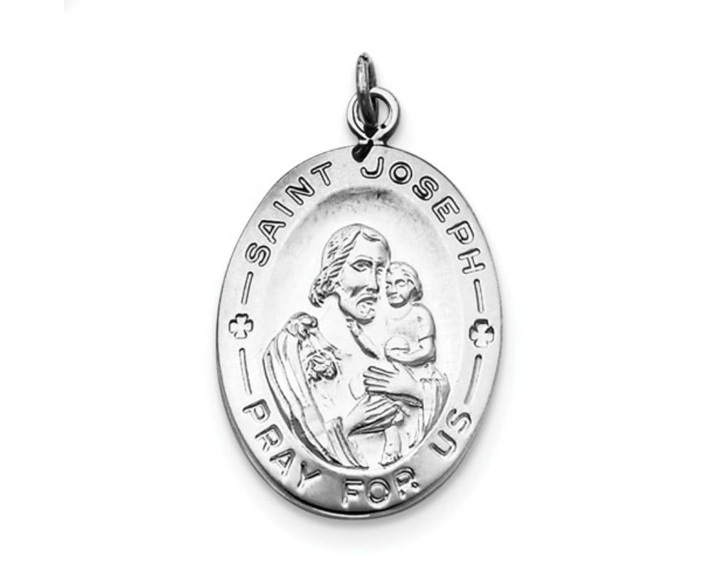 St. Joseph Medal Sterling Silver Patron Saint Personalized Engraved Free