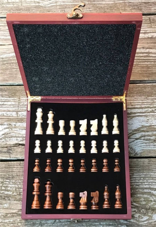 Personalized Chess Set Gift Groomsman Best Man Custom Engraved Wood Box As You Like Father's Day Wedding Party Gift