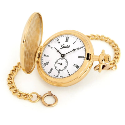 Pocket Watch & Chain Personalized Gold Plated Speidel Quartz Engraved Free Warranty