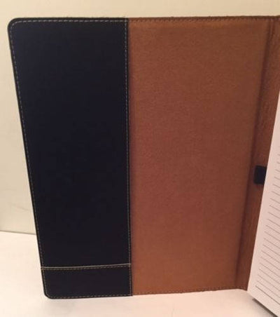 Personalized Leather Portfolio with Notepad, Personalized Business Gift, 7" x 9" Customized Leatherette Portfolio, Custom Engraved