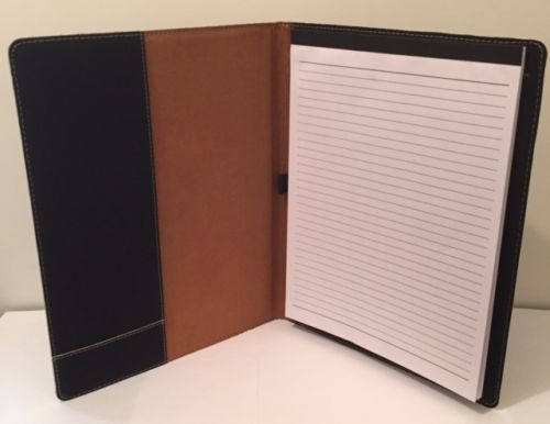 Personalized Leather Portfolio with Notepad, Personalized Business Gift, 7" x 9" Customized Leatherette Portfolio, Custom Engraved