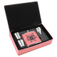 Personalized Leatherette Pink Flask Gift Set Engraved Free As You Like Maid of Honor, Bridesmaid