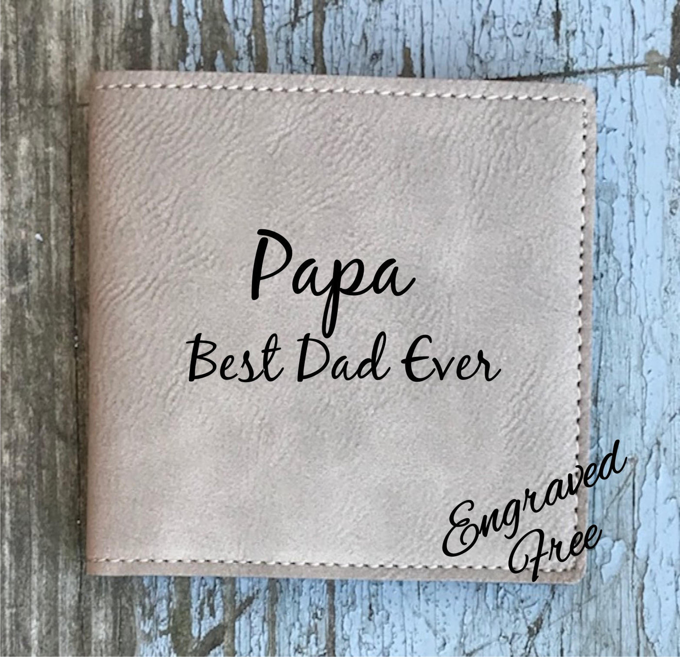 Personalized Mens Wallet, Brown Bi-fold Wallet, Monogrammed Wallet, Fathers Day Gift, Monogrammed Dad Gift, Groomsman Gift