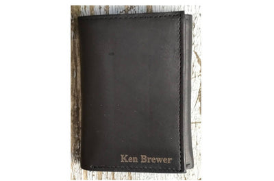 Personalized Mens Wallet, Leather Trifold Wallet, Black Leather Wallet, Security Wallet, RFID Mens Wallet, Monogrammed Wallet
