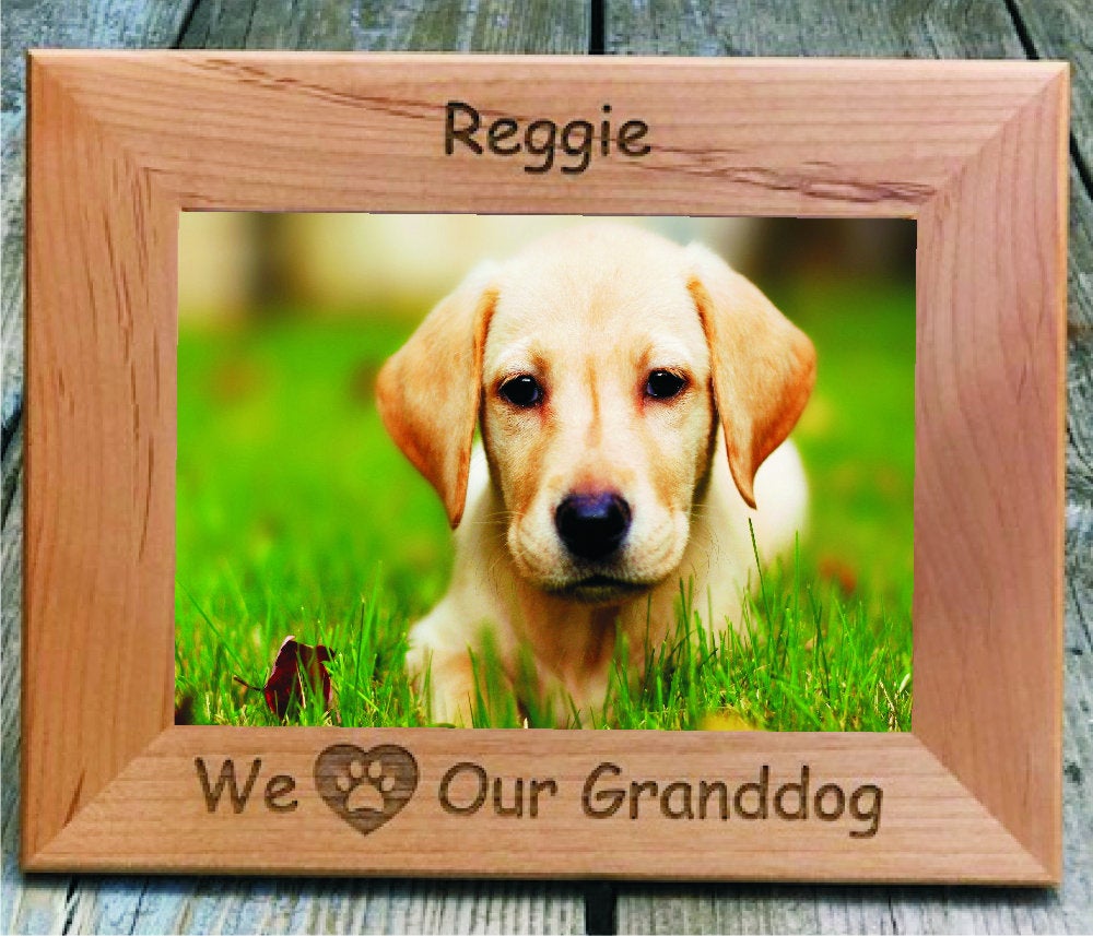 We Love Our Granddog 5" x 7" Picture Frame Personalized Photo (Engraved As You Like)