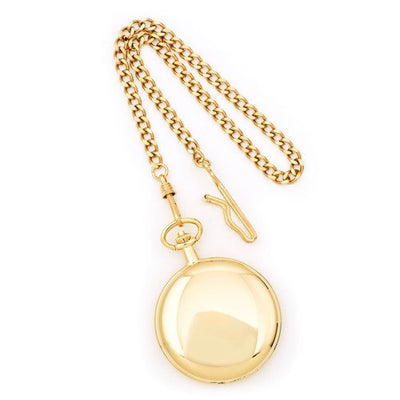Pocket Watch & Chain Personalized Gold Plated Speidel Quartz Engraved Free Warranty