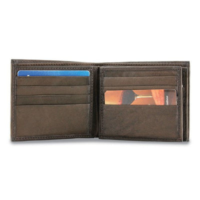 Mens Leather Wallet Personalized, Mens Bifold Wallet, Engraved Leather Wallet, Brown Leather Billfold