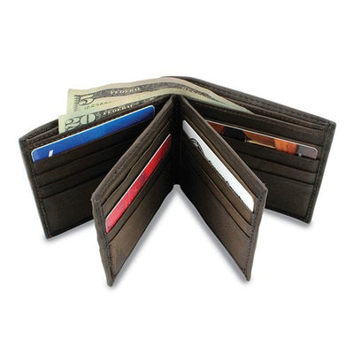 Mens Leather Wallet Personalized, Mens Bifold Wallet, Engraved Leather Wallet, Brown Leather Billfold