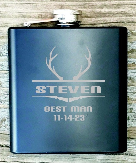 Groomsman Best Man Flask Personalized Gift