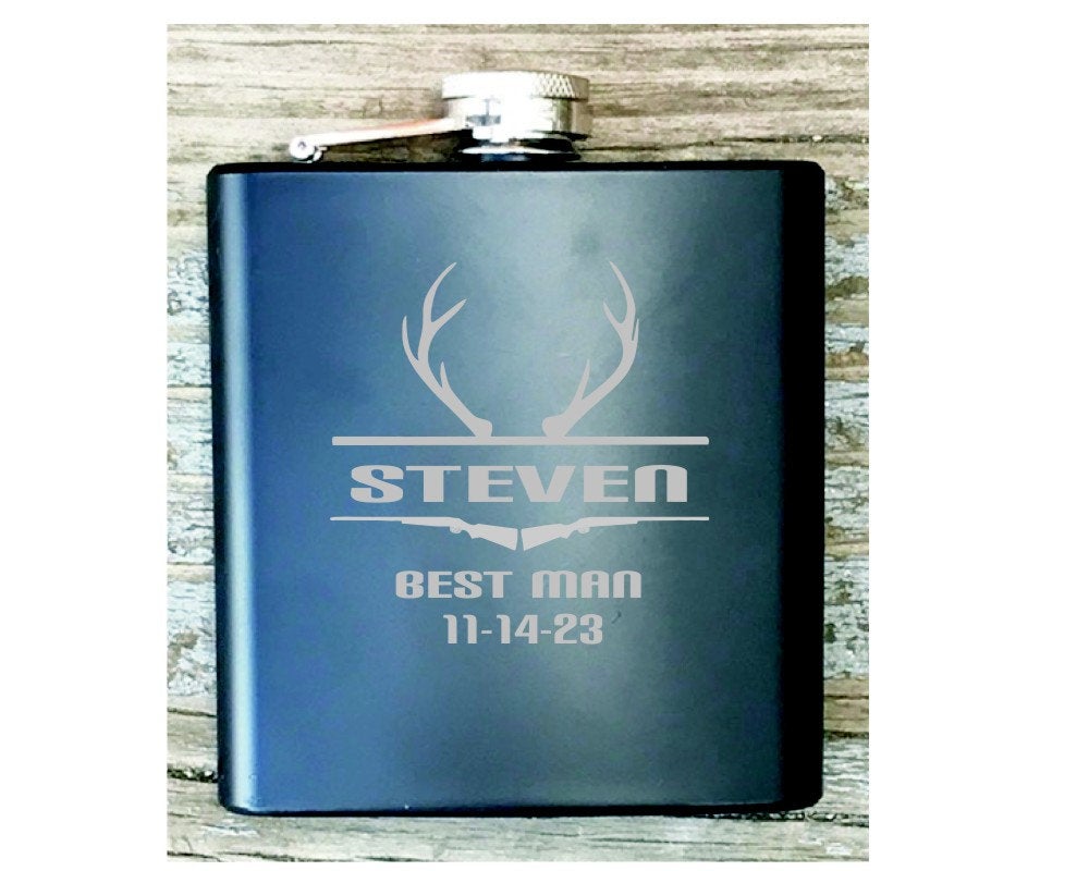 Groomsman Best Man Flask Personalized Gift