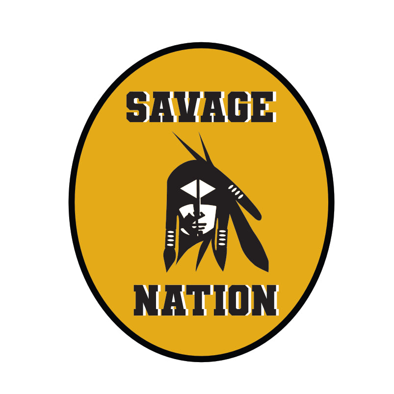 Savage Nation Window Sticker Multicolor