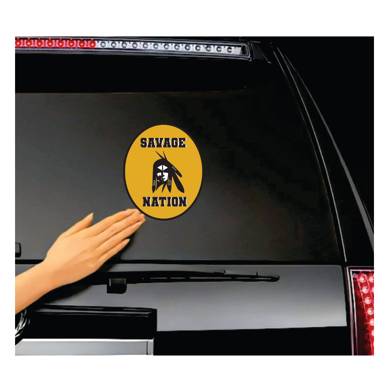 Savage Nation Window Sticker Multicolor