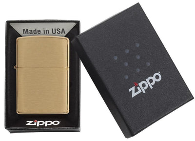 Personalized Zippo Lighter Brushed Brass Hand Engraved Custom